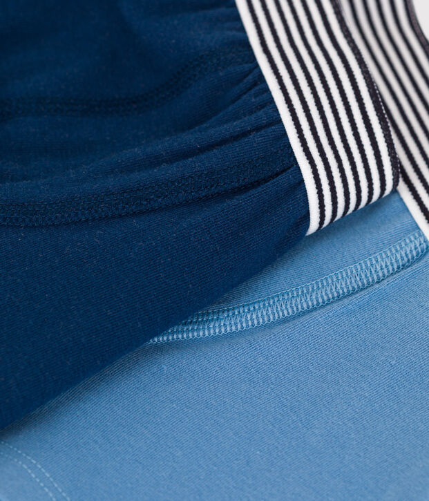 Juego de 2 b&oacute;xeres infantiles lisos de algod&oacute;n y elastano multicolor