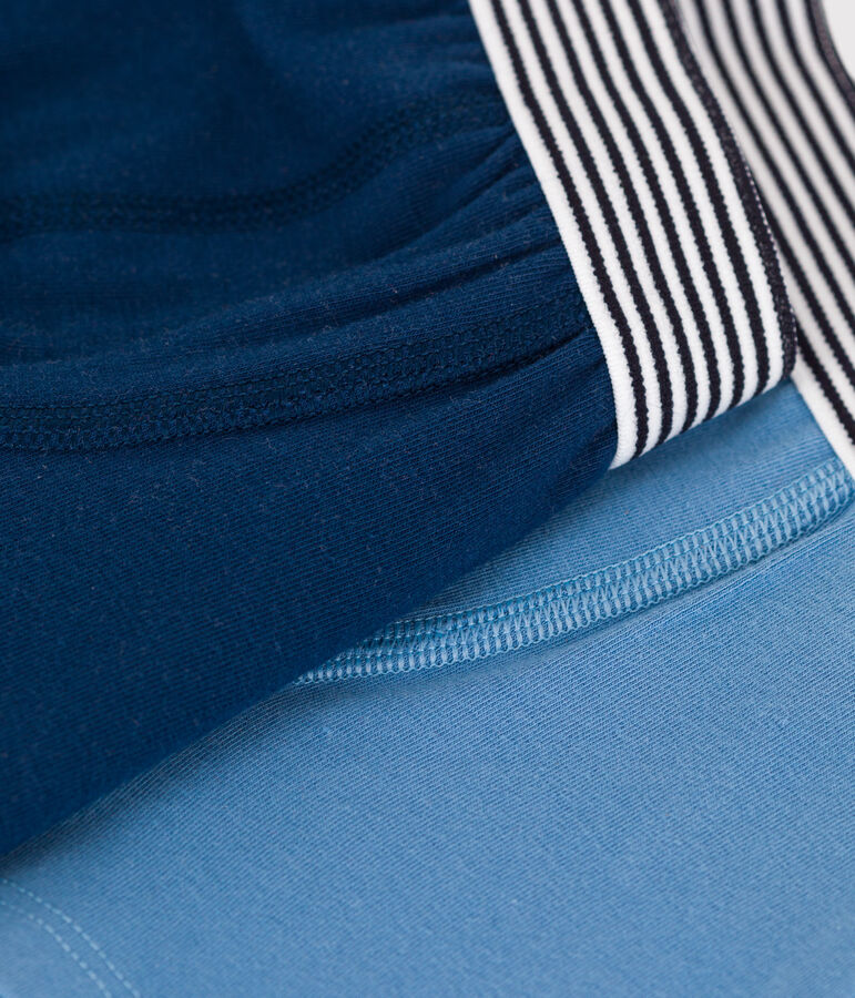 Juego de 2 b&oacute;xeres infantiles lisos de algod&oacute;n y elastano multicolor