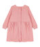 Vestido de manga larga en terciopelo para bebé niña rosa CHARME CN