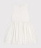 Vestido sin mangas de algodón moderno para niña blanco MARSHMALLOW