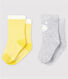 Lote de 2 pares de calcetines con dibujo de bebé niño