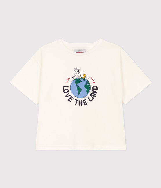 Camiseta LE BOXY de algodón para mujer blanco MARSHMALLOW
