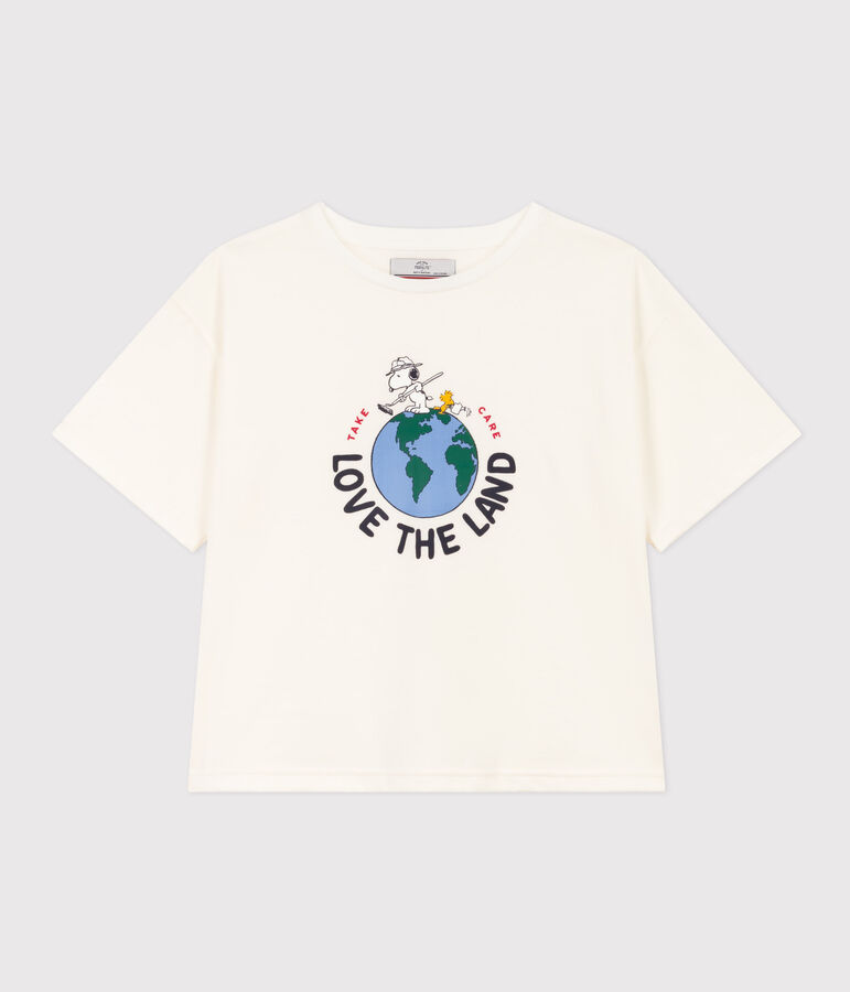 Camiseta LE BOXY de algod&oacute;n para mujer blanco