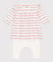 Vestido legging de jacquard de algodón para bebé blanco MARSHMALLOW/rojo TERKUIT