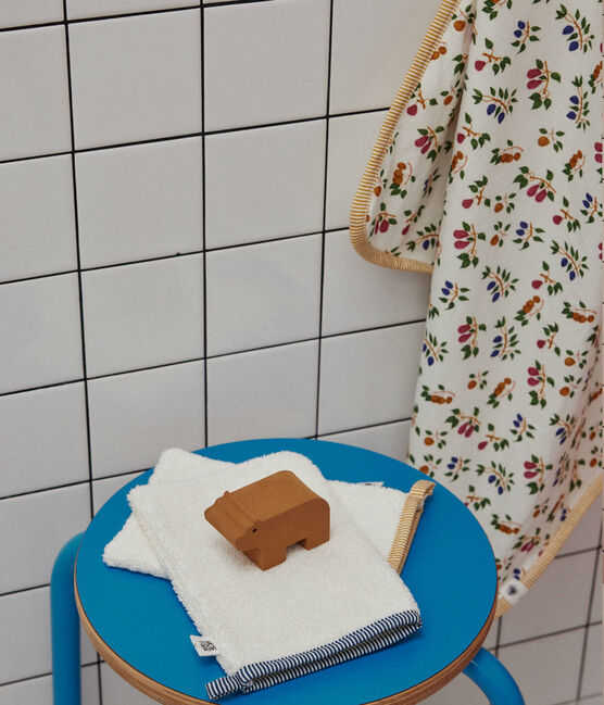 Toalla de baño y manopla para bebé con estampado de frutas MARSHMALLOW/ BOUDOR/ MULTICO
