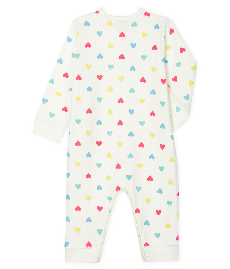 Pijama de beb&eacute; sin pies en t&uacute;bico para ni&ntilde;a blanco/multicolor