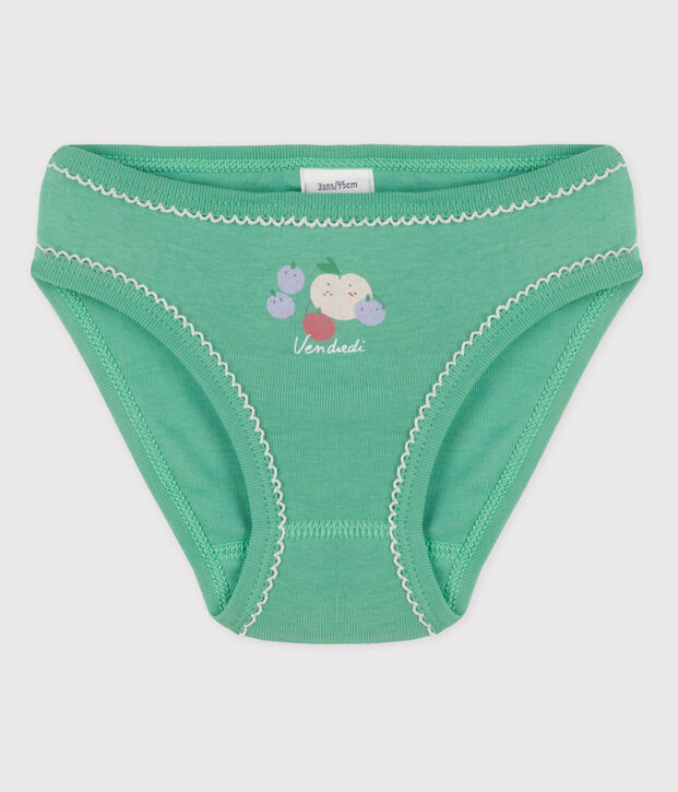 Braguita de algod&oacute;n de ni&ntilde;a verde