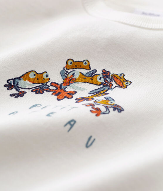 Camiseta manga corta con motivos para bebé niño blanco MARSHMALLOW