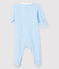 Pijama de terciopelo azul con cuello para bebé niño azul FRAICHEUR