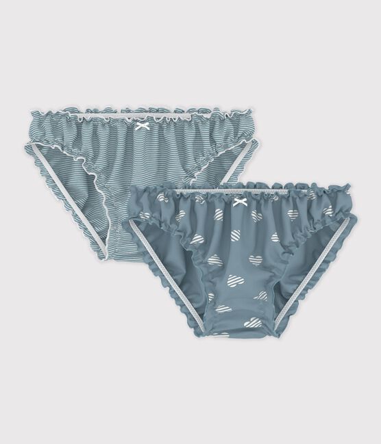 Juego de braguitas de algodón con frunces y estampado de corazón para mujer variante 1