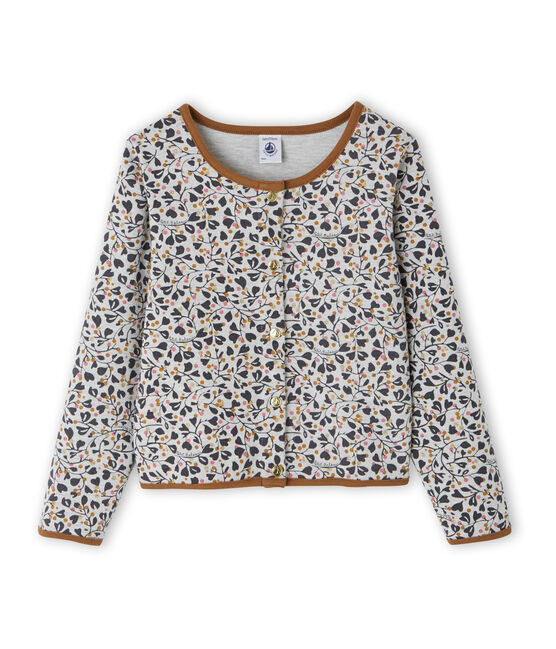 Cárdigan para niña gris BELUGA/blanco MULTICO