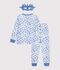 Pijama tipo disfraz infantil de algod&oacute;n de drag&oacute;n azul/azul