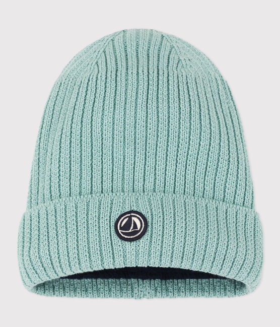 Gorro de punto con forro de tejido polar de niño/niña verde PAUL