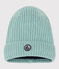 Gorro de punto con forro de tejido polar de niño/niña verde PAUL