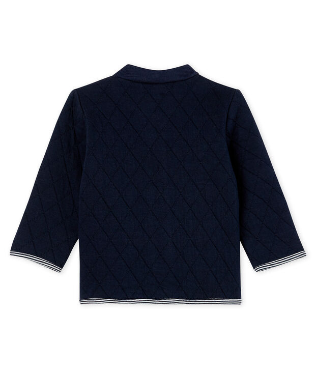 C&aacute;rdigan de tela t&uacute;bica acolchada para beb&eacute; ni&ntilde;o azul