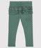 Leggings estampados de algodón de bebé niña verde VALLEE/blanco MARSHMALLOW