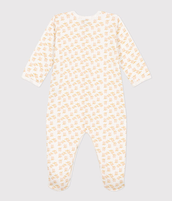 Pijama de túbico con flores para bebé blanco MARSHMALLOW/blanco MULTICO