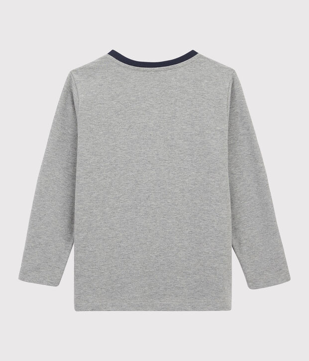 Camiseta serigrafiada para ni&ntilde;o gris