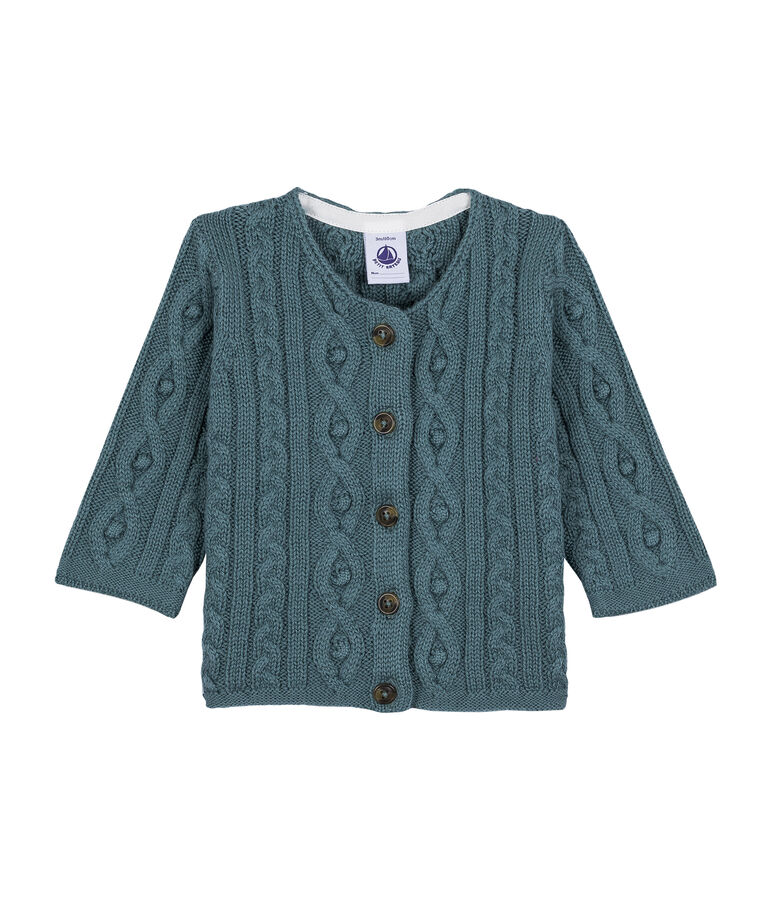 Cable-knit cardigan azul Atlantic