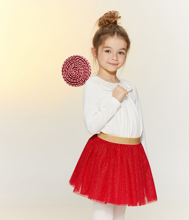 Blusa de ni&ntilde;a blanco MARSHMALLOW