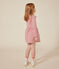 Vestido de manga larga de algodón grueso para niña rosa ROSEWOOD/ AVALANCHE