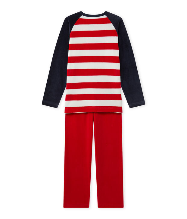 Pijama de anclas para ni&ntilde;o azul/rojo/blanco