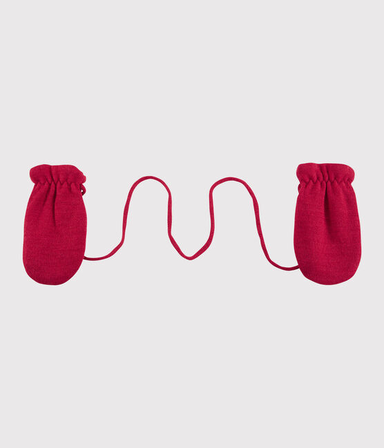 Manoplas para bebé con forro de microfibra polar rojo TERKUIT
