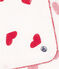 MUSELINA DE GASA DE ALGODÓN CON CORAZÓN PARA BEBÉ blanco MARSHMALLOW/rojo TERKUIT