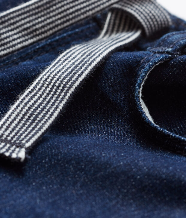 Pantal&oacute;n en tela efecto vaquero para beb&eacute; unisex azul
