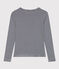Camiseta Iconique de manga larga de punto a rayas para mujer azul SMOKING/blanco MARSHMALLOW