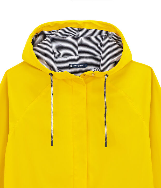 Chubasquero parka para mujer amarillo