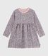 Vestido infantil de manga larga de algodón