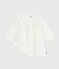 Vestido liso de pana de manga larga para bebé crudo MILK/ ARGENT