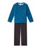 Pijama para niño en terciopelo gris CAPECOD/azul CONTES/ MULTICO