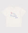 Camiseta lisa de manga corta de algodón para bebé blanco MARSHMALLOW