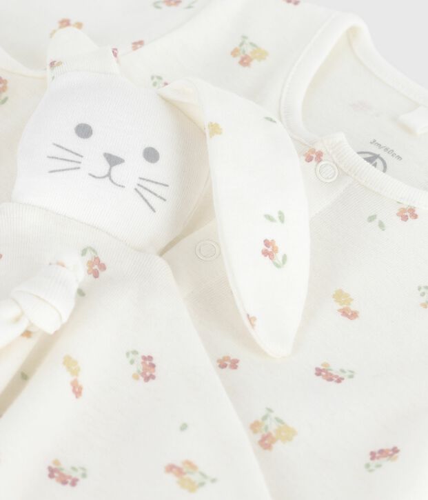 Estuche regalo de algod&oacute;n con estampado floral para reci&eacute;n nacido multicolor