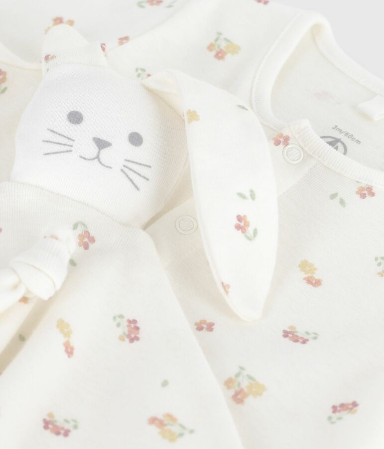 Estuche regalo de algod&oacute;n con estampado floral para reci&eacute;n nacido multicolor