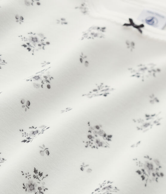 Pijama de terciopelo para niña gris MAKI/blanco LAIT/ MULTICO