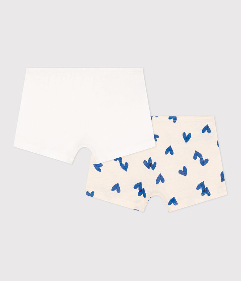 Juego de 2 culottes de algod&oacute;n con coraz&oacute;n para ni&ntilde;a multicolor
