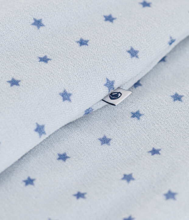 Bodyjama de terciopelo con estampado de peque&ntilde;as estrellas para beb&eacute; azul/azul
