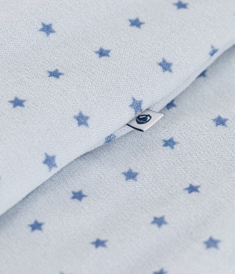 Bodyjama de terciopelo con estampado de peque&ntilde;as estrellas para beb&eacute; azul/azul