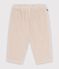Pantal&oacute;n de terciopelo liso para beb&eacute; crudo