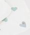Toallita de algod&oacute;n y rizo con estampado de corazones para beb&eacute; blanco/multicolor