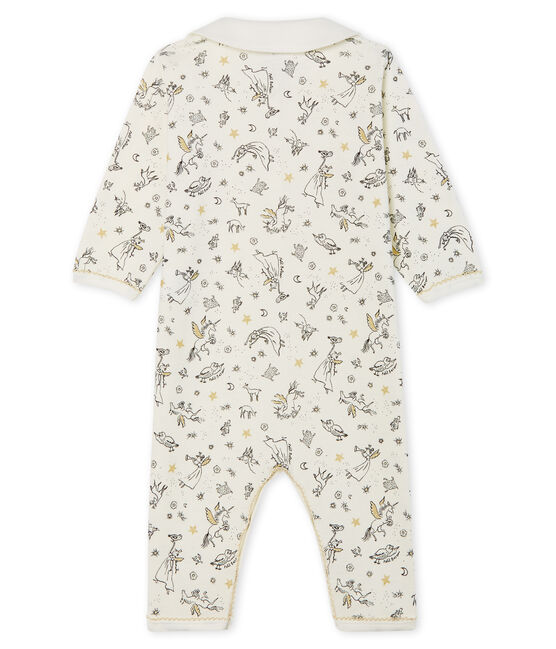 Pijama sin pies de punto para bebé niña blanco MARSHMALLOW/ MULTICO CN