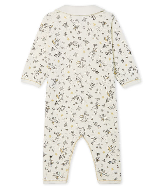 Pijama sin pies de punto para bebé niña blanco MARSHMALLOW/ MULTICO CN