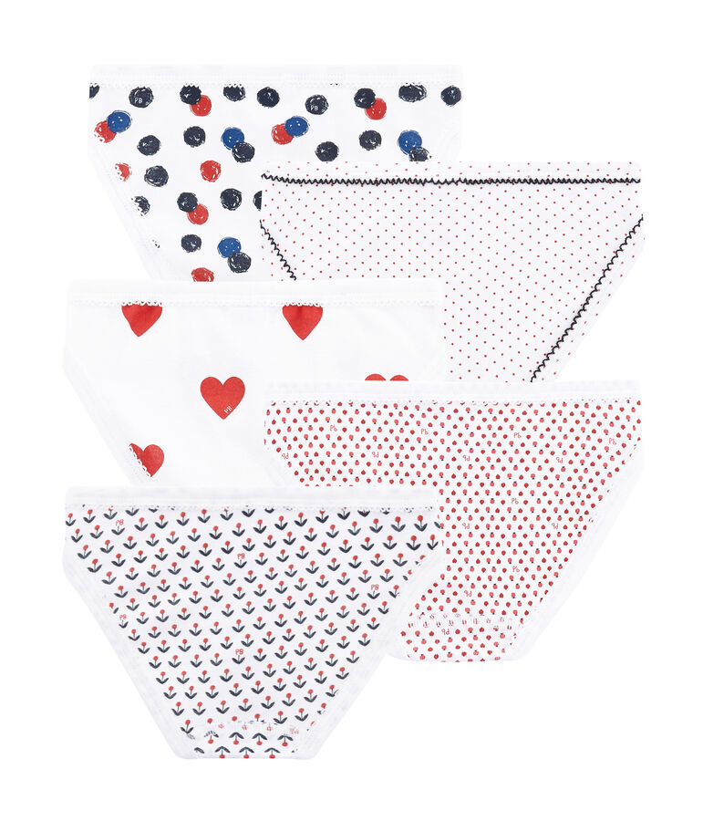 Lote de 5 braguitas para ni&ntilde;a multicolor