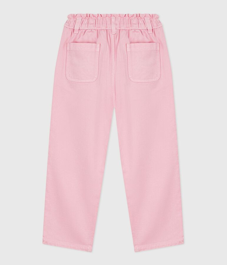 Pantal&oacute;n infantil de algod&oacute;n rosa