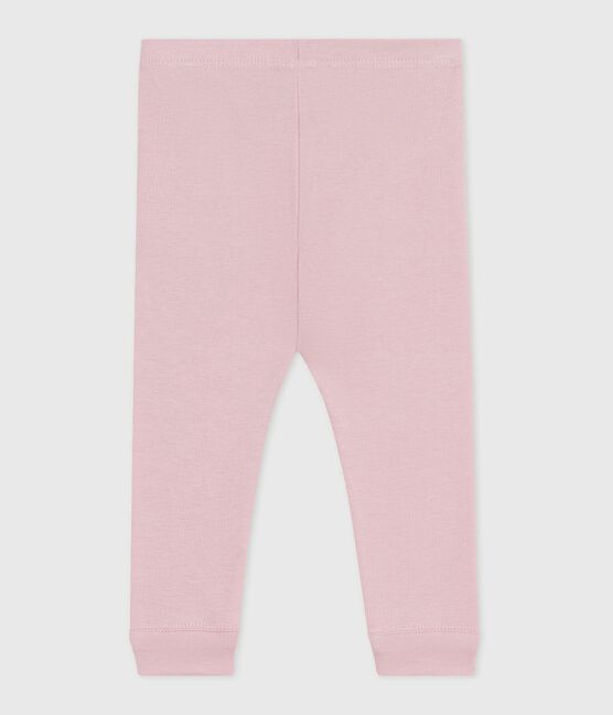 Leggings lisos de algodón para bebé rosa JOLI
