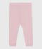 Leggings lisos de algodón para bebé rosa JOLI