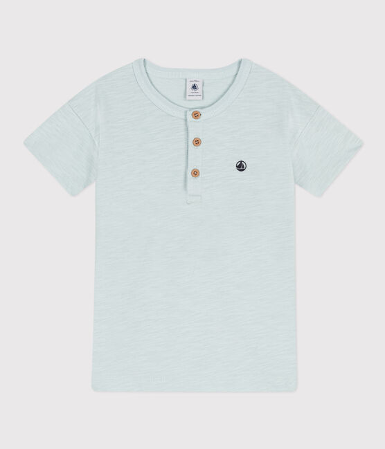 Camiseta de algodón de manga corta para niño verde BULLE